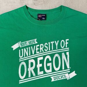 Vtg University Of Oregon Ducks Spell Out Shirt Men’s XXL Green MV Sport Logo Y2K